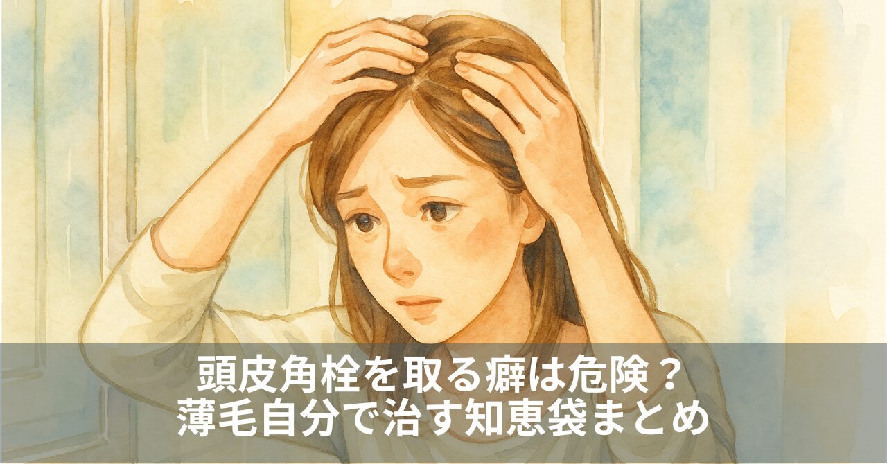 頭皮角栓を取る癖は危険？薄毛自分で治す知恵袋まとめ